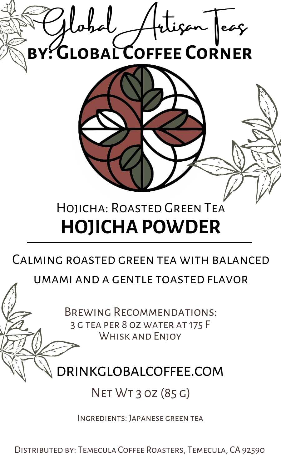 Hojicha Powder: Roasted Green Tea
